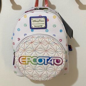 NWT EPCOT 40 Loungefly mini backpack